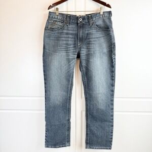 Ariat M4 Straight Leg Jeans Men's 34x34 Relaxed Fit Medium Wash Stretch Denim